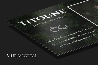 Plaque commémorative en aluminium personnalisée pour animaux