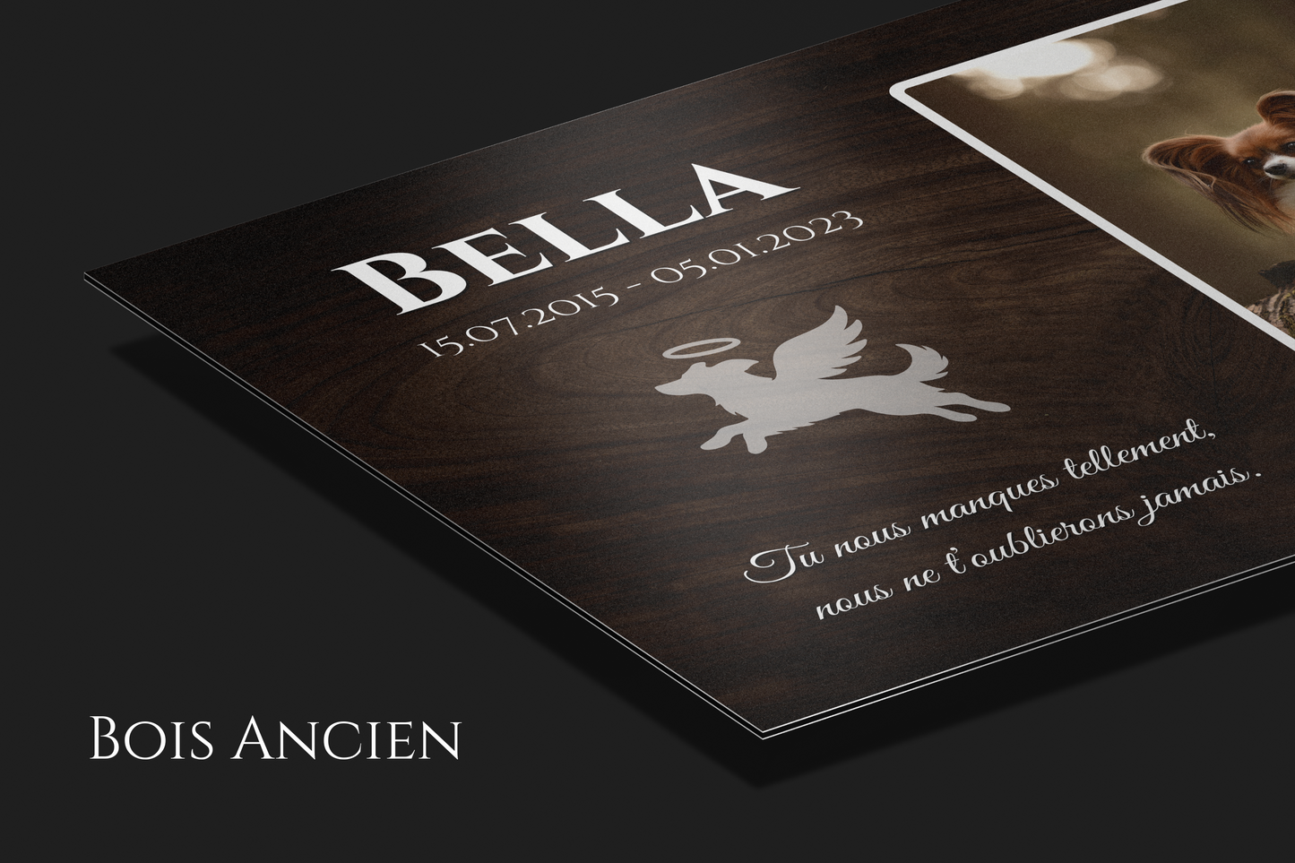 Plaque commémorative en aluminium personnalisée pour animaux