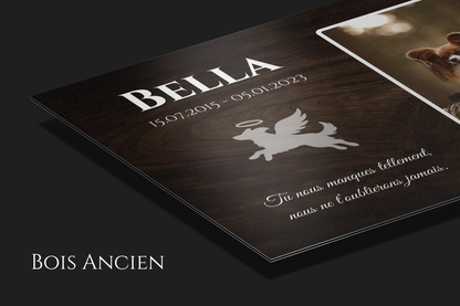 Plaque commémorative en aluminium personnalisée pour animaux