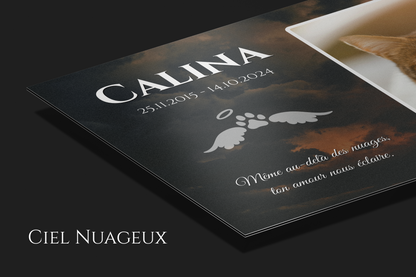 Plaque commémorative en aluminium personnalisée pour animaux
